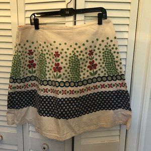 Made with Love by Hannah white/blue/green skirt